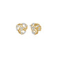 Botanical Round Diamond Stud Earrings 18 KT / Yellow Gold