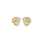 Botanical Round Diamond Stud Earrings 18 KT / Yellow Gold