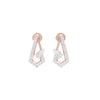 Triangular Pave Diamond Stud Earrings 18 KT / Rose Gold
