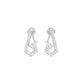 Triangular Pave Diamond Stud Earrings 18 KT / White Gold