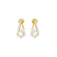 Triangular Pave Diamond Stud Earrings 18 KT / Yellow Gold