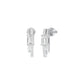 Emerald Stream Pave Diamond Stud Earrings 18 KT / White Gold