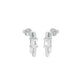 Emerald Stream Pave Diamond Stud Earrings 18 KT / White Gold