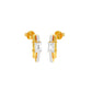 Emerald Stream Pave Diamond Stud Earrings 18 KT / Yellow Gold