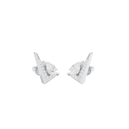 Limelight Curve Diamond Stud Earrings 18 KT / White Gold