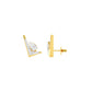 Limelight Curve Diamond Stud Earrings 18 KT / Yellow Gold