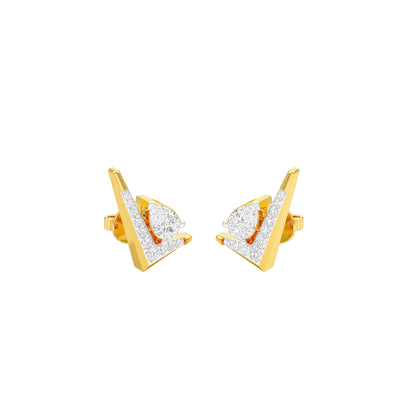 Limelight Curve Diamond Stud Earrings 18 KT / Yellow Gold