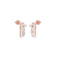 Baugette Trickle Diamond Stud Earrings 18 KT / Rose Gold