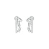 Baugette Trickle Diamond Stud Earrings 18 KT / White Gold