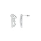 Baugette Trickle Diamond Stud Earrings 18 KT / White Gold