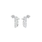 Baugette Trickle Diamond Stud Earrings 18 KT / White Gold