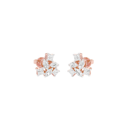 Twist of Luxe Diamond Stud Earrings 18 KT / Rose Gold