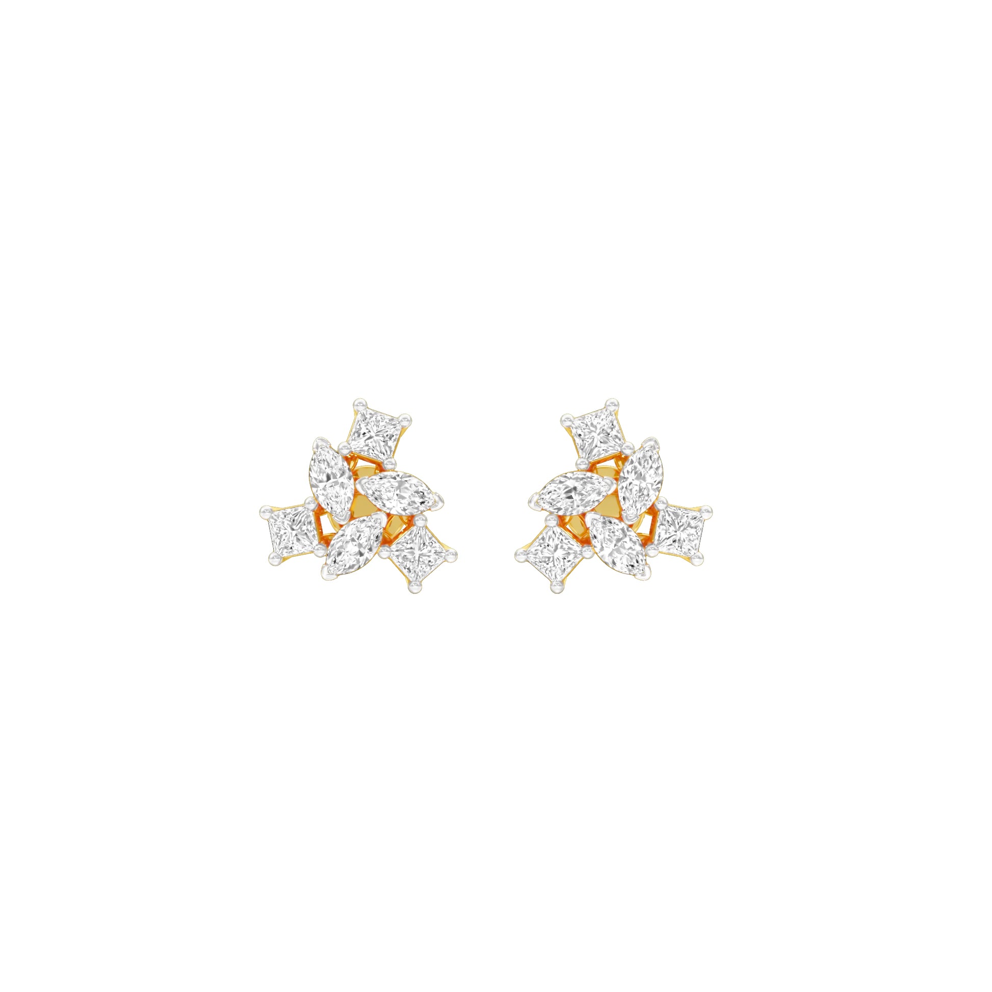 Twist of Luxe Diamond Stud Earrings 18 KT / Yellow Gold
