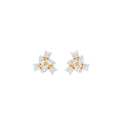 Twist of Luxe Diamond Stud Earrings 18 KT / Yellow Gold