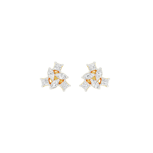 Twist of Luxe Diamond Stud Earrings 18 KT / Yellow Gold