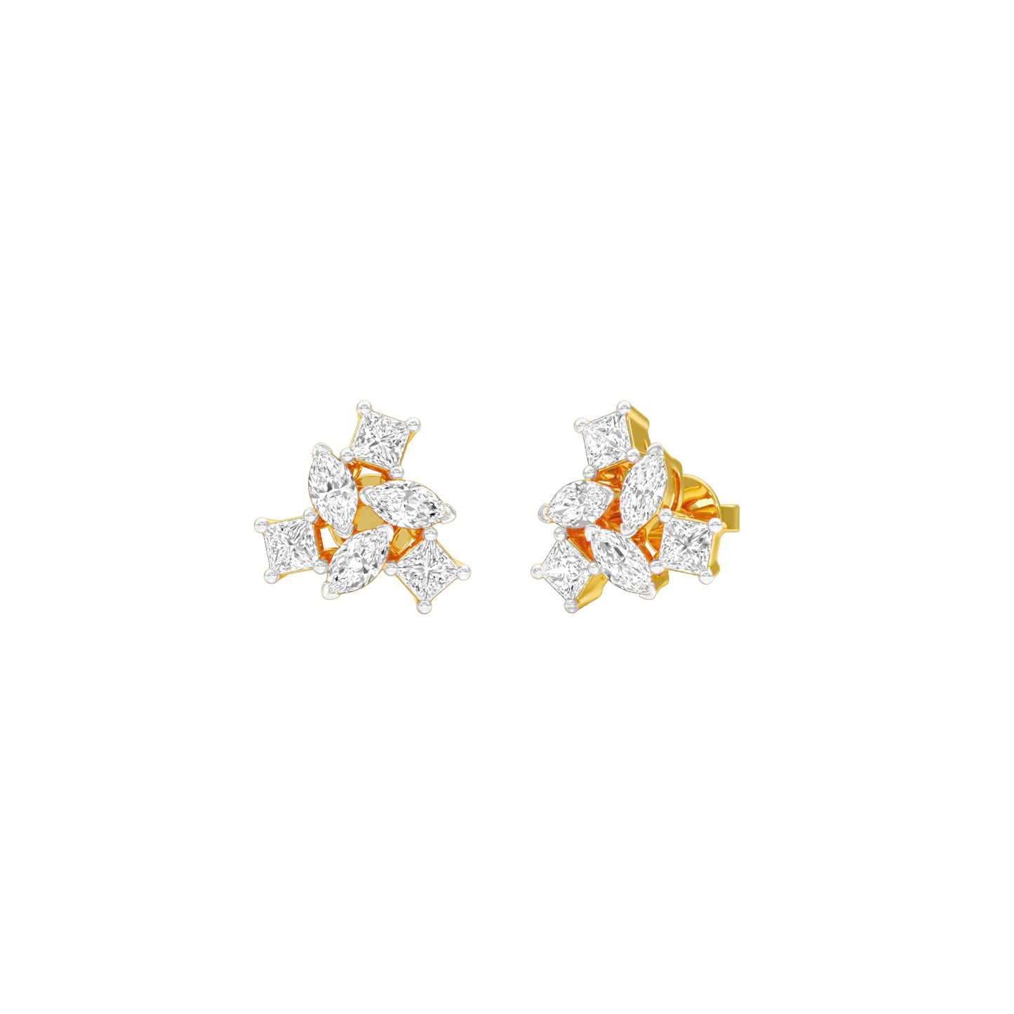 Twist of Luxe Diamond Stud Earrings 18 KT / Yellow Gold