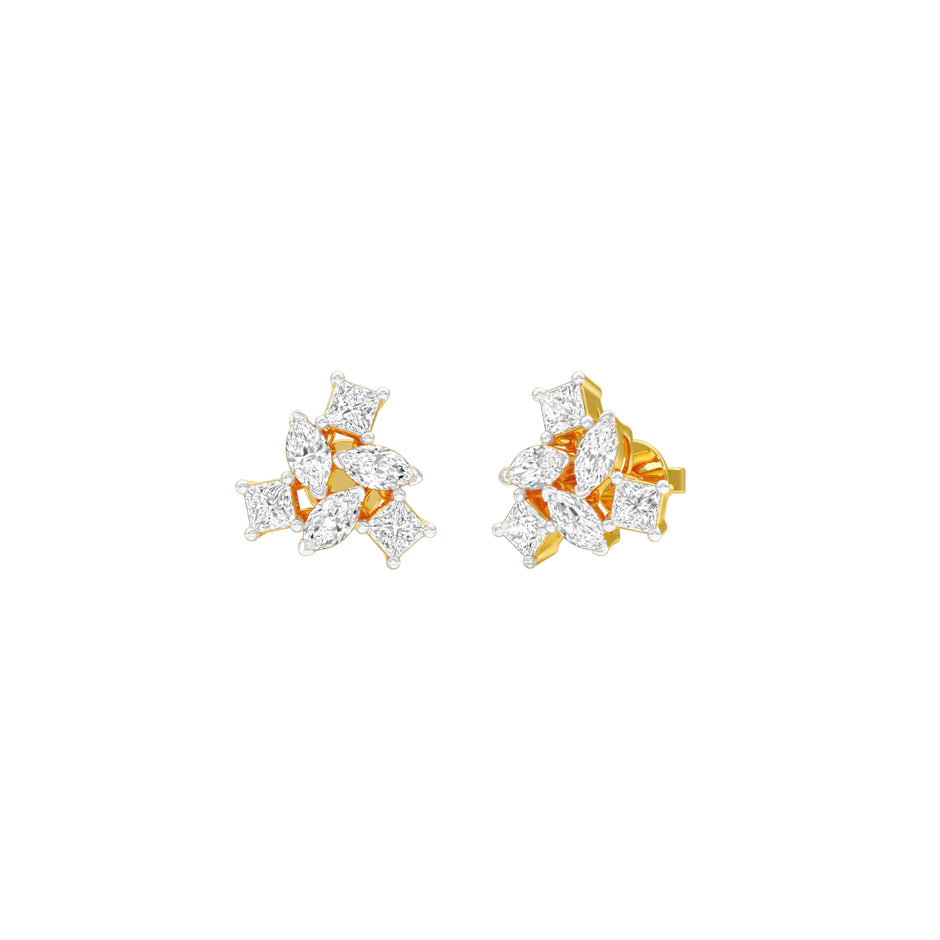 Twist of Luxe Diamond Stud Earrings 18 KT / Yellow Gold