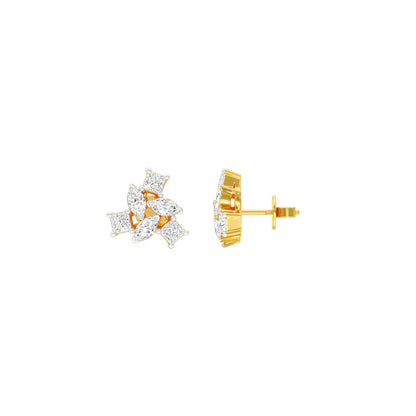 Twist of Luxe Diamond Stud Earrings 18 KT / Yellow Gold