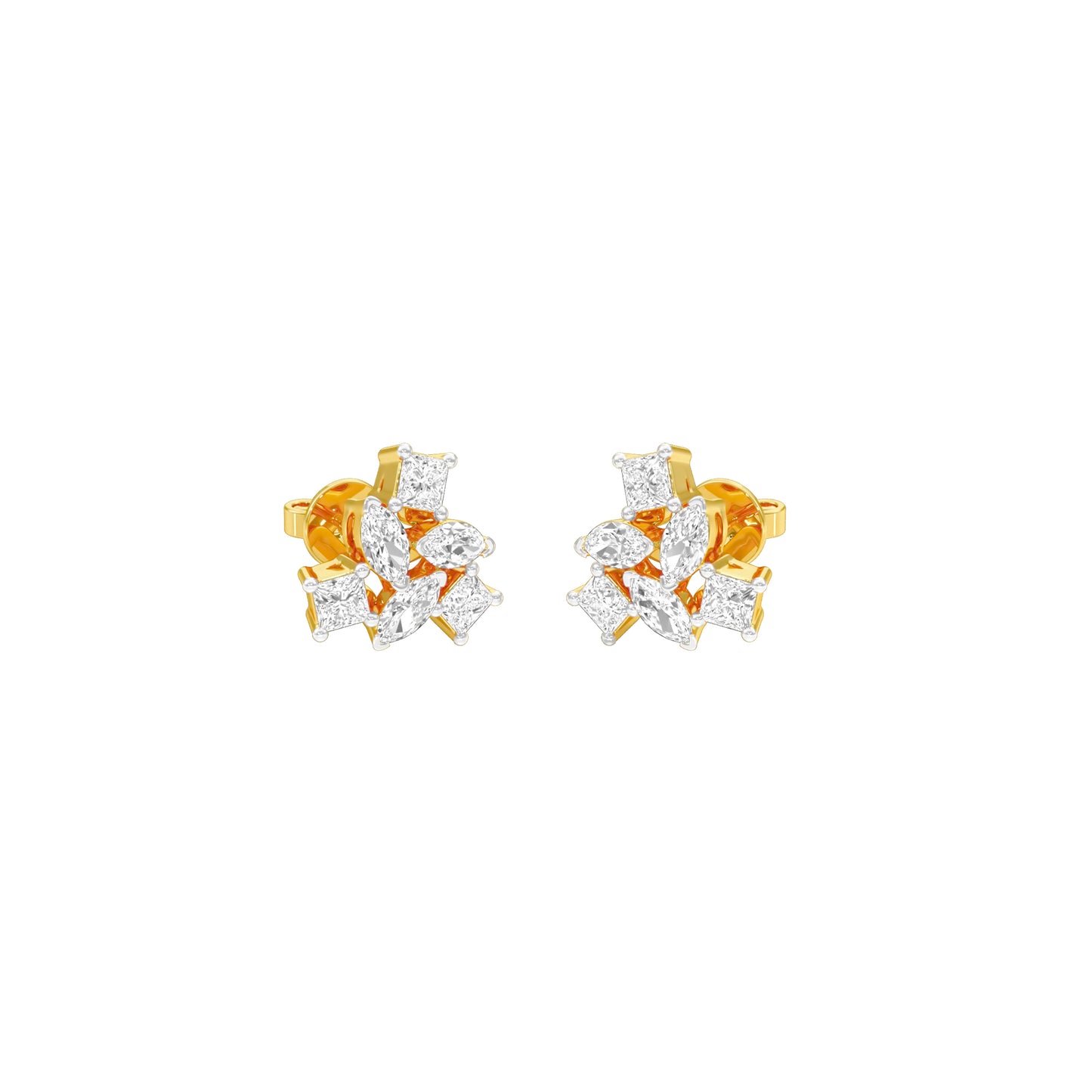 Twist of Luxe Diamond Stud Earrings 18 KT / Yellow Gold