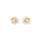 Trinity Glow Diamond Stud Earrings 18 KT / Yellow Gold
