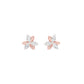 Sparkling Lily Diamond Stud Earrings 18 KT / Rose Gold