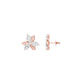 Sparkling Lily Diamond Stud Earrings 18 KT / Rose Gold