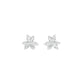 Sparkling Lily Diamond Stud Earrings 18 KT / White Gold