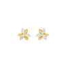 Sparkling Lily Diamond Stud Earrings 18 KT / Yellow Gold