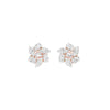 Midnight Bloom Diamond Stud Earrings 18 KT / Rose Gold