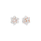 Midnight Bloom Diamond Stud Earrings 18 KT / Rose Gold