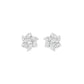 Midnight Bloom Diamond Stud Earrings 18 KT / White Gold