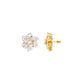Midnight Bloom Diamond Stud Earrings 18 KT / Yellow Gold