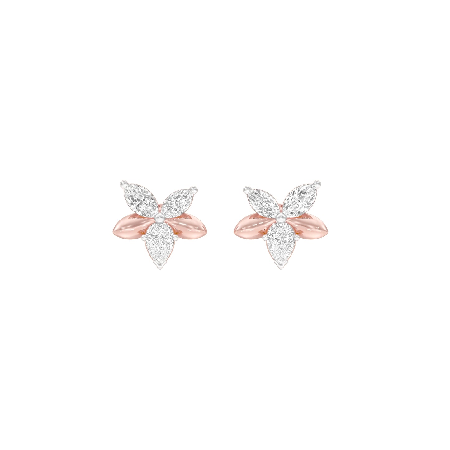 Cosmo Glow Diamond Stud Earrings 18 KT / Rose Gold