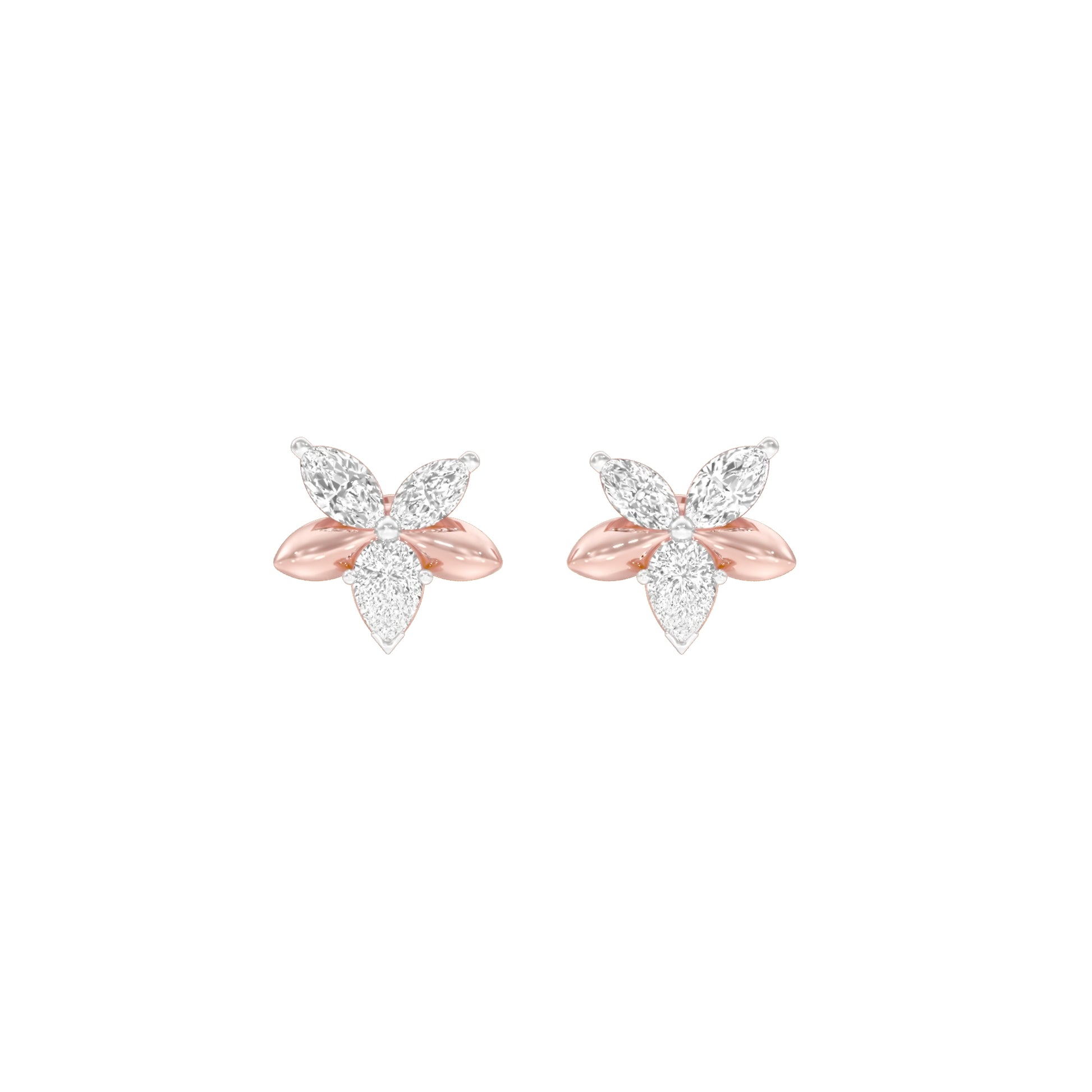 Cosmo Glow Diamond Stud Earrings 18 KT / Rose Gold