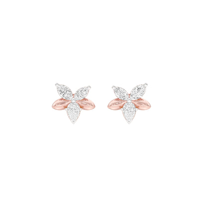 Cosmo Glow Diamond Stud Earrings 18 KT / Rose Gold
