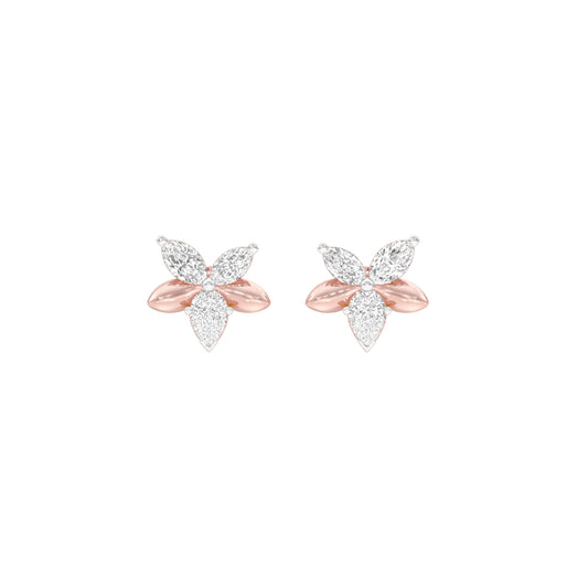 Cosmo Glow Diamond Stud Earrings 18 KT / Rose Gold