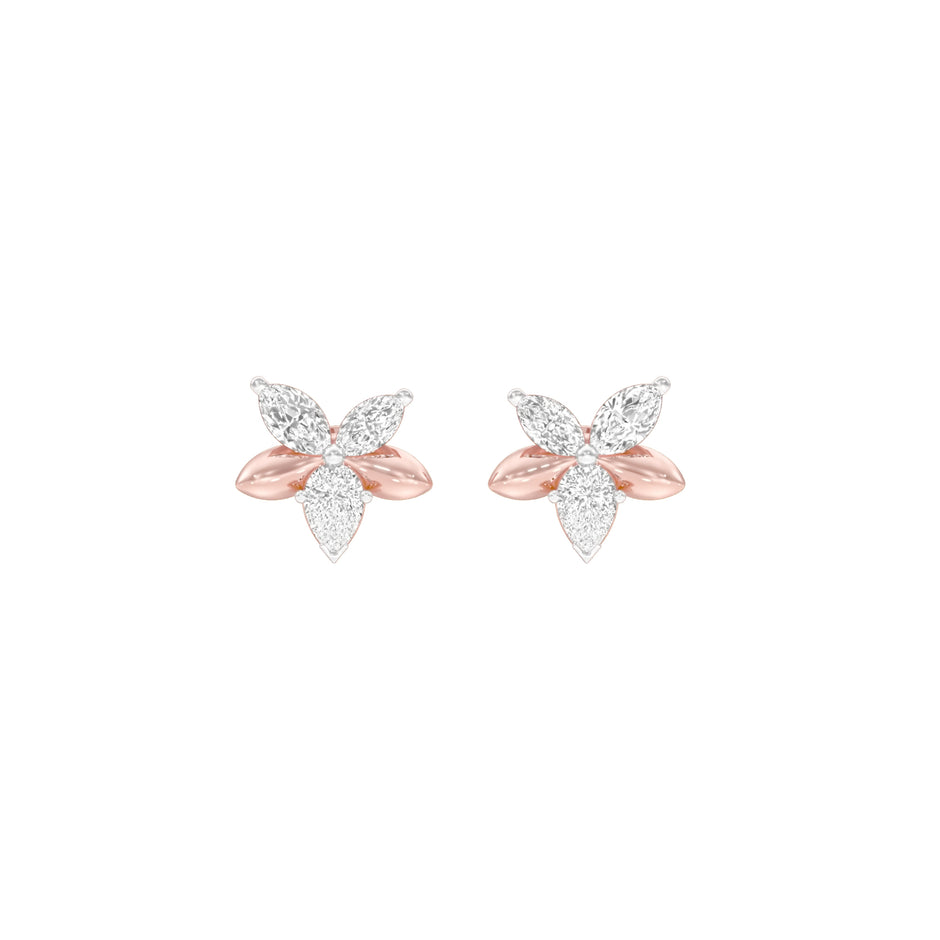 Cosmo Glow Diamond Stud Earrings 18 KT / Rose Gold