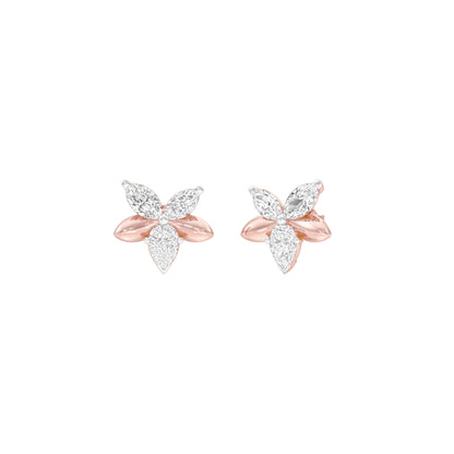 Cosmo Glow Diamond Stud Earrings 18 KT / Rose Gold
