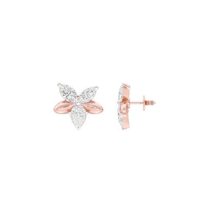 Cosmo Glow Diamond Stud Earrings 18 KT / Rose Gold