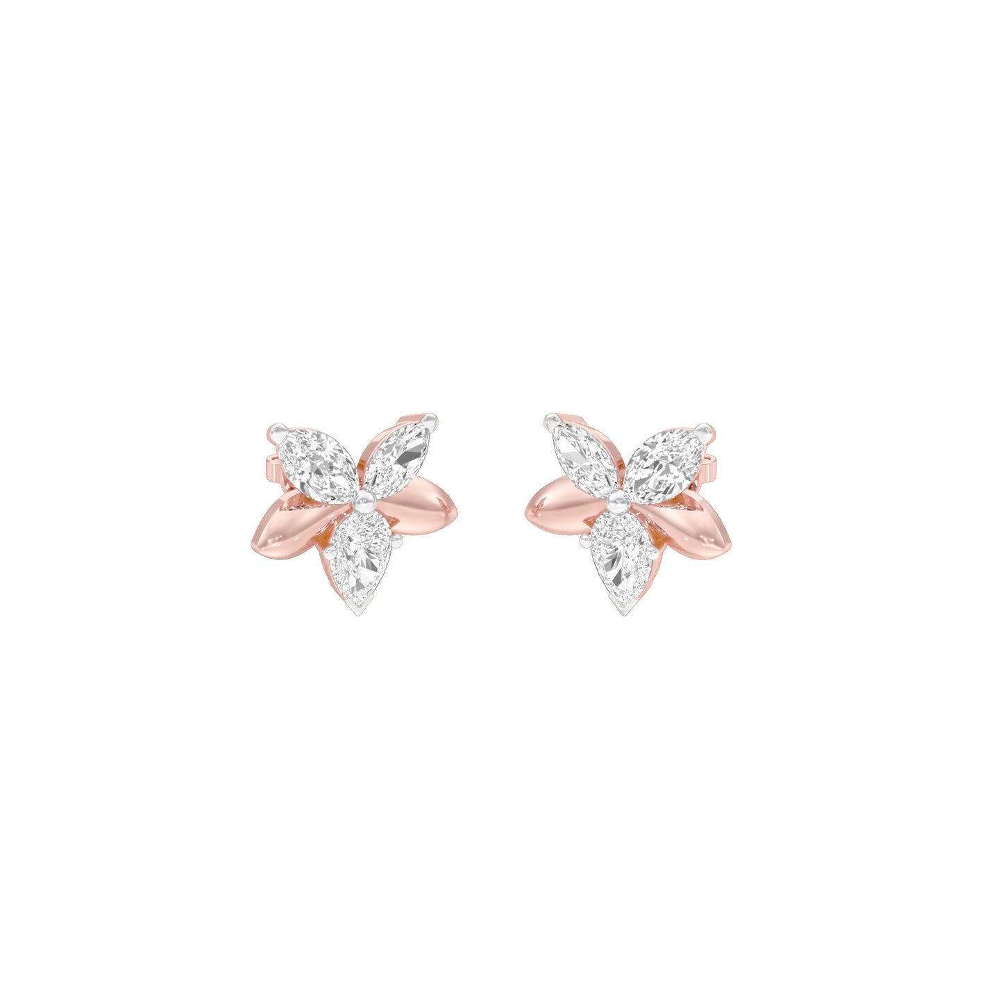 Cosmo Glow Diamond Stud Earrings 18 KT / Rose Gold
