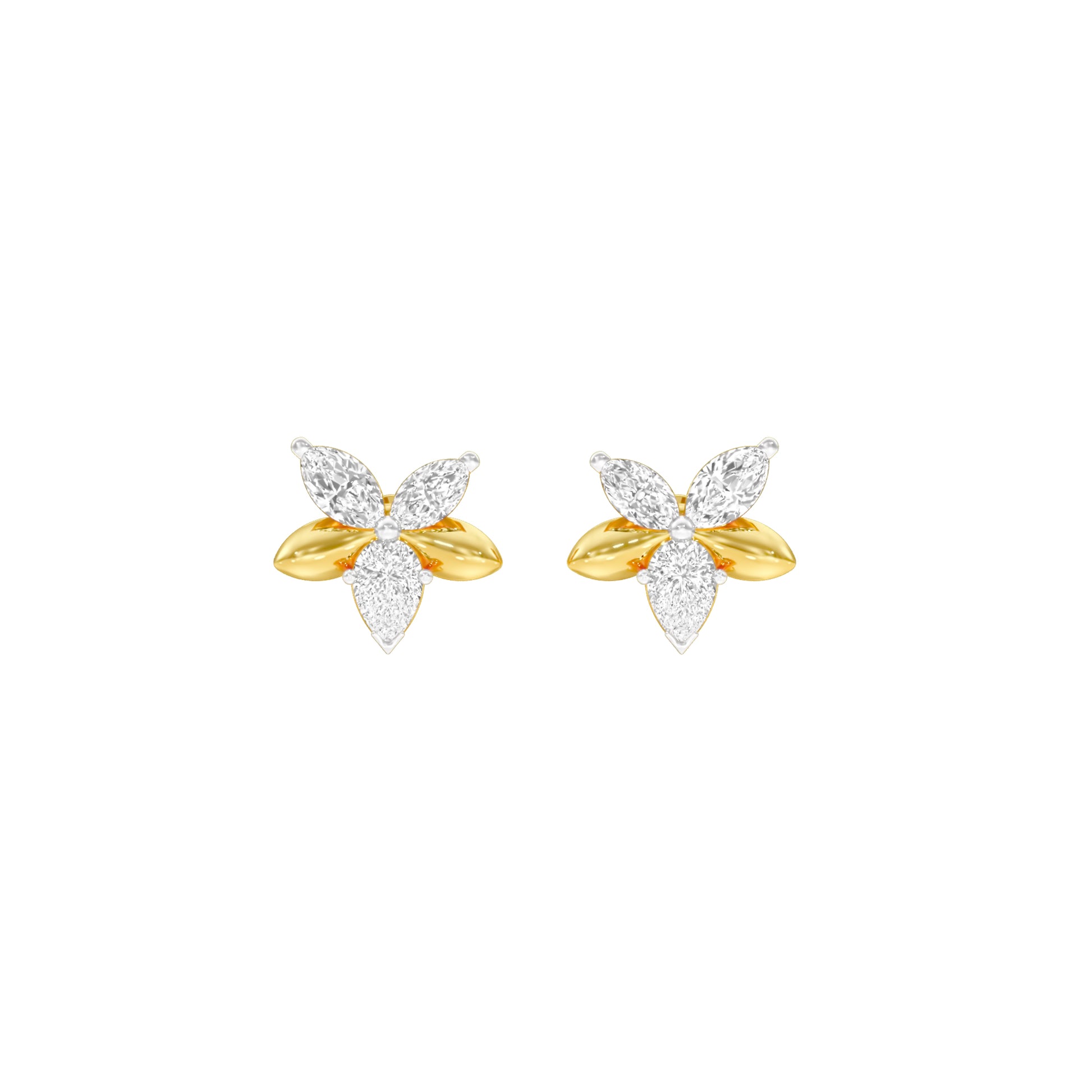 Cosmo Glow Diamond Stud Earrings 18 KT / Yellow Gold