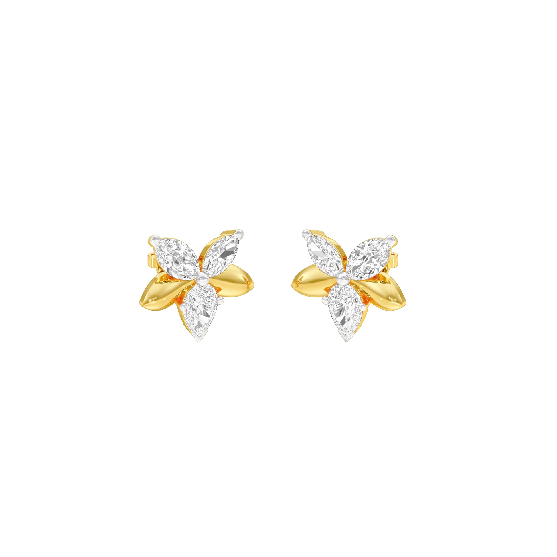 Cosmo Glow Diamond Stud Earrings 18 KT / Yellow Gold