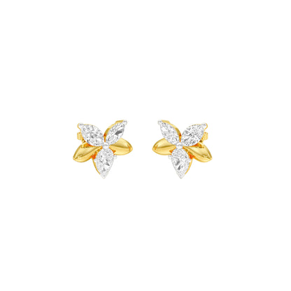 Cosmo Glow Diamond Stud Earrings 18 KT / Yellow Gold