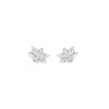 City-Ready Blossom Diamond Stud Earrings 18 KT / White Gold
