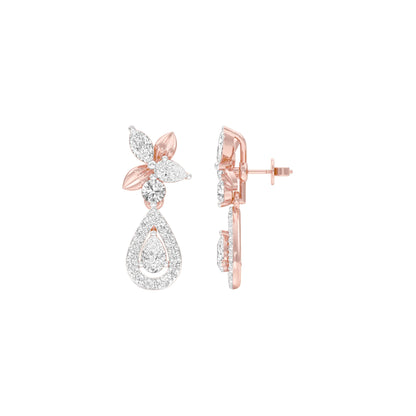 Lily Luminesce Diamond Drop Earrings 18 KT / Rose Gold