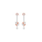 Floral Façade Diamond Drop Earrings 18 KT / Rose Gold