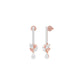Floral Façade Diamond Drop Earrings 18 KT / Rose Gold
