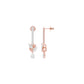Floral Façade Diamond Drop Earrings 18 KT / Rose Gold