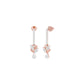 Floral Façade Diamond Drop Earrings 18 KT / Rose Gold