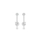 Floral Façade Diamond Drop Earrings 18 KT / White Gold